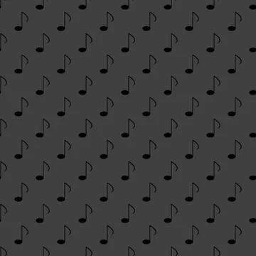 Music elements notes web icon. flat design. Seamless gray pattern. イラスト素材