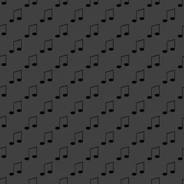 Music elements notes web icon. flat design. Seamless gray pattern. イラスト素材