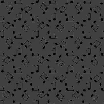 Music elements notes web icon. flat design. Seamless gray pattern. イラスト素材