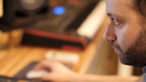 Music Engineer Face 1 Stock Footage 86620144