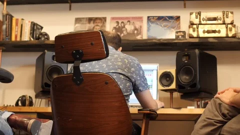 Music Engineer Working 1 1 Stock Footage 86620165