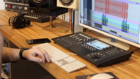 Music Engineer Working 1 Stock Footage 86620168