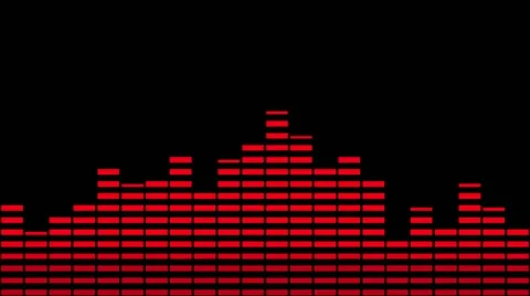 Music Equaliser Red Led Stock Footage 54790070