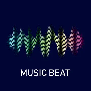 Music equalizer abstract elements for design. Vector illustration on a dark b Stock Illustration