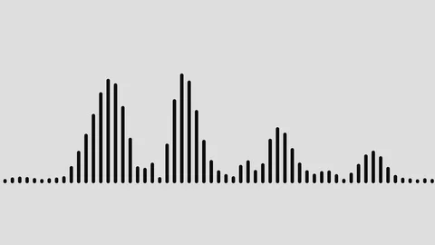 Music Equalizer, audio waves or sound frequency on Gray background Stock Footage 124016801