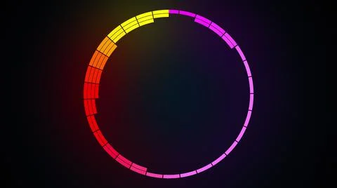 Music equalizer, audio waves or sound frequency in lines, computer generated. 3d Stock Illustration