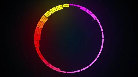 Music equalizer, audio waves or sound frequency in lines, computer generat... Stock Photos