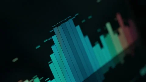 Music Equalizer bar. Audio waveform equalizer on black background loop animat Stock Footage 151167732