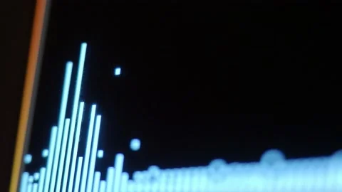 Music Equalizer bar. Audio waveform equalizer on black background Stock Footage 153430495