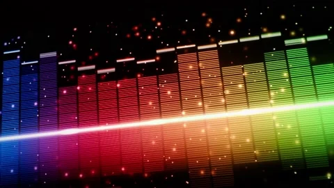 Music Equalizer bar. Audio waveform equalizer on black background Stock Footage 153430498