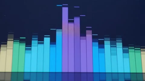 Music Equalizer bar. Audio waveform equalizer on black background Stock Footage 154473061