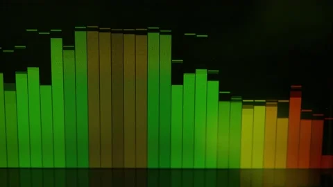 Music Equalizer bar. Audio waveform equalizer on black background Stock Footage 154473069