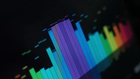 Music Equalizer bar. Audio waveform equalizer on black background Stock Footage 154473109
