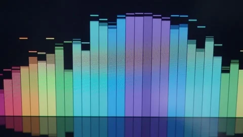 Music Equalizer bar. Audio waveform equalizer on black background loop animat Stock Footage 163407169