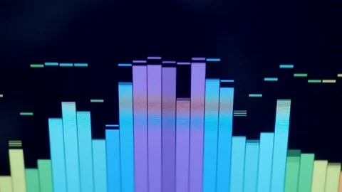 Music Equalizer bar. Audio waveform equalizer on black background loop animat Stock Footage 163407253