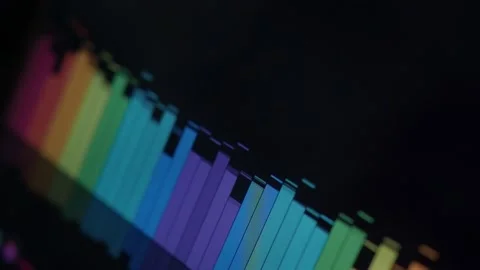 Music Equalizer bar. Audio waveform equalizer on black background loop animat Stock Footage 163408261