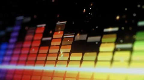 Music Equalizer bar. Audio waveform equalizer on screen black background. Stock Illustration
