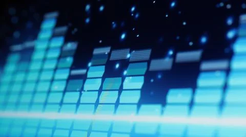 Music Equalizer bar. Audio waveform equalizer on screen black background. Stock Illustration