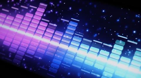Music Equalizer bar. Audio waveform equalizer on screen black background. Illustrazione stock