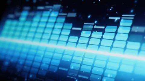 Music Equalizer bar. Audio waveform equalizer on screen black background. Stock Illustration