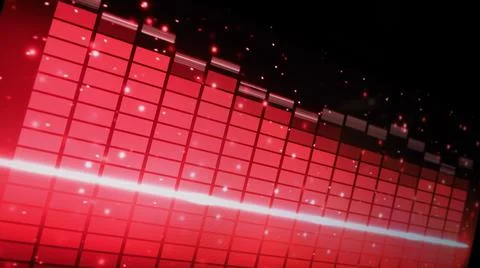 Music Equalizer bar. Audio waveform equalizer on screen black background. Stock Illustration
