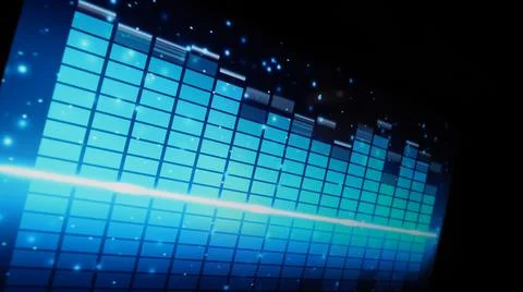 Music Equalizer bar. Audio waveform equalizer on screen black background. Stock Illustration