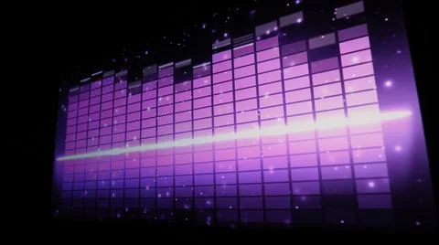 Music Equalizer bar. Audio waveform equalizer on screen black background. Stock Illustration