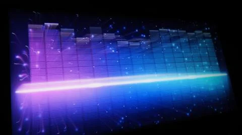 Music Equalizer bar. Audio waveform equalizer on screen black background. Stock Illustration