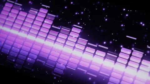Music Equalizer bar. Audio waveform equalizer on screen black background. Stock Photos
