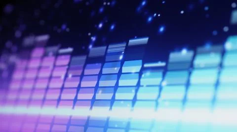 Music Equalizer bar. Audio waveform equalizer on screen black background. Stock Photos