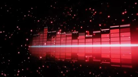 Music Equalizer bar. Audio waveform equalizer on screen black background. Stock Photos