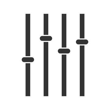 Music equalizer icon. Frequency adjustment illustration symbol. Audio contr.. Stock Illustration