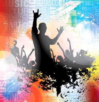Music event background Stock Illustration