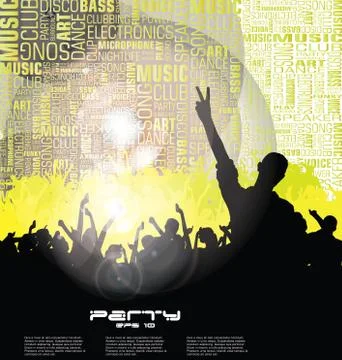 Music event background Stock Illustration