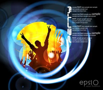 Music event background Stock Illustration