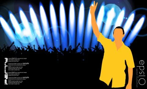 Music event background Stock Illustration