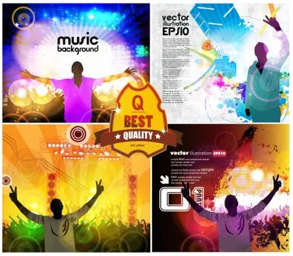 Music event background Stock Illustration