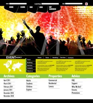 Music event background Stock Illustration