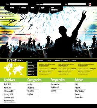 Music event background Stock Illustration