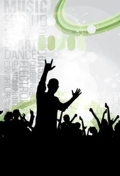 Music event illustration Stock Illustration