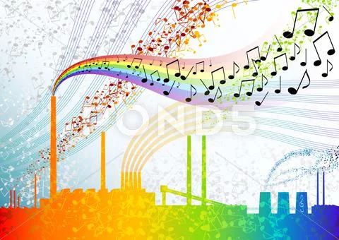 Music factory Stock Illustration