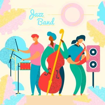 Music fest set Stock Illustration
