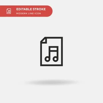 Music File Simple vector icon. Illustration symbol design template for web mo Illustrazione stock