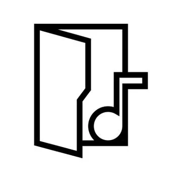 Music Files Folder Icon Stock Illustration
