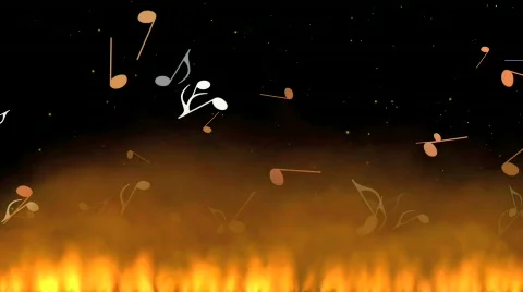 Music On Fire Loop Video stock 549110