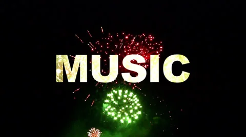 Music fireworks 02 Stock Footage 33009969