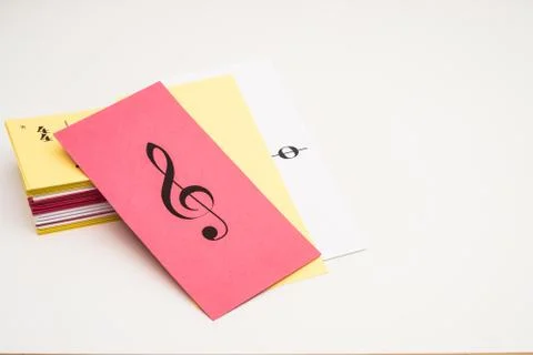 Music Flash Cards Stock Photos