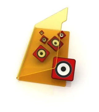 Music folder - conceptual image Stock Illustration