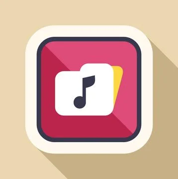 Music folder icon for digital audio files Illustrazione stock