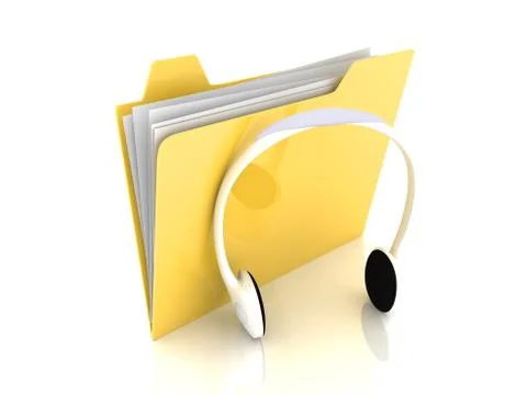 Music folder Illustrazione stock